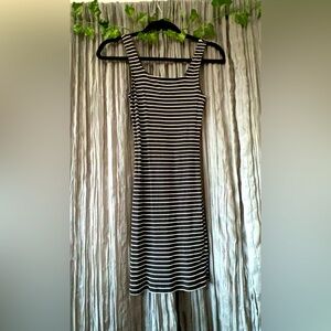 Black and white stripped sun dress